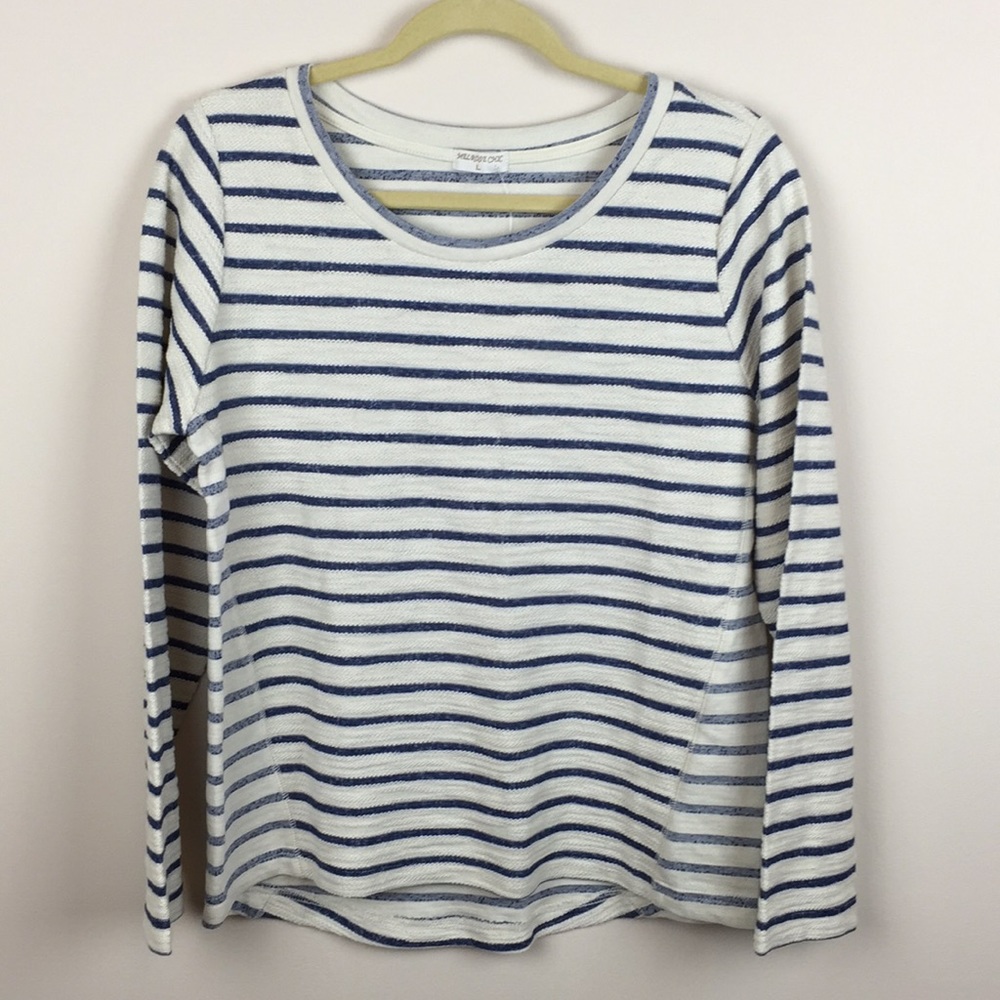 Melrose Chic - Long Sleeve Textured Sweatshirt